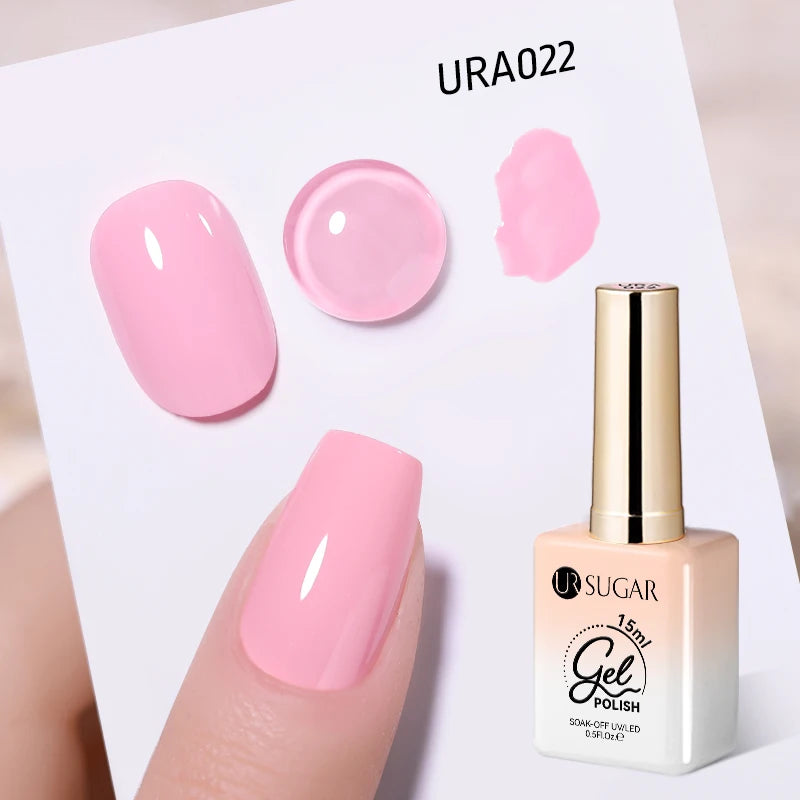 UR SUGAR 15ml No Wipe Top Base Gel Nail Gel Polish Matte Top Coat Enhancer Varnish Semi Permanent Soak Off UV LED Nail Art