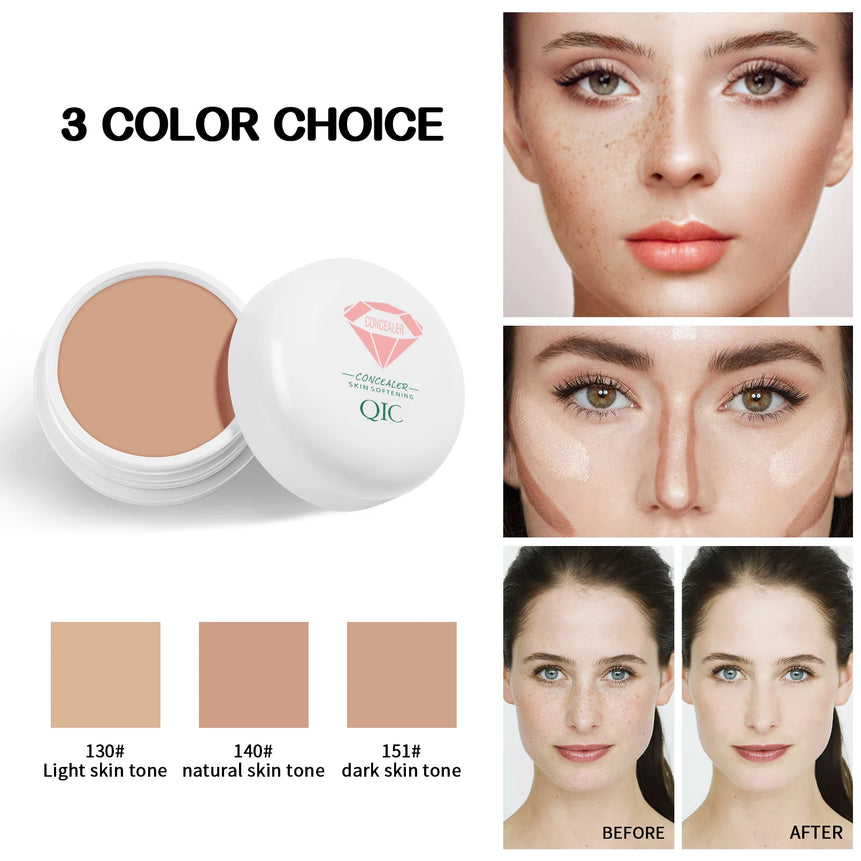 Full Coverage Concealer-waterproof,for Covers Skin Blemishes and Wrinkles and Tattoos,Regulates Skin Tone,Face Concealer Makeup