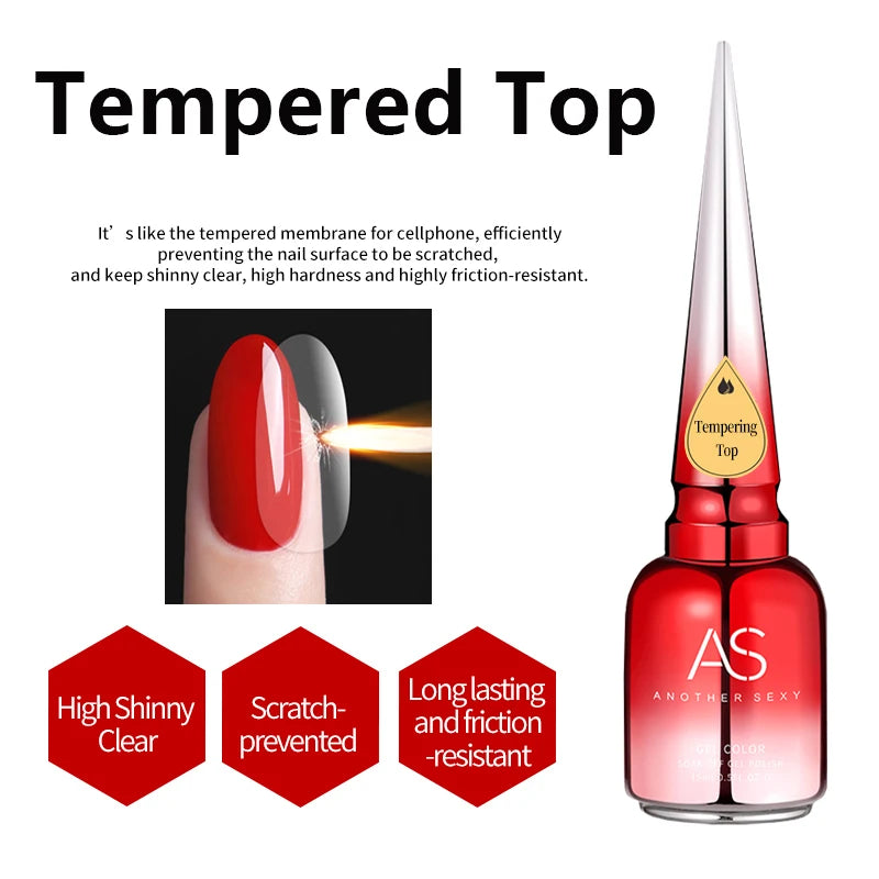 AS GEL Russian Matte Top Coat UV Gel Nail Polish 15ML Frosted Non Stick Powder Mat Top Coat No Wipe Semi Permanent Seal Gels