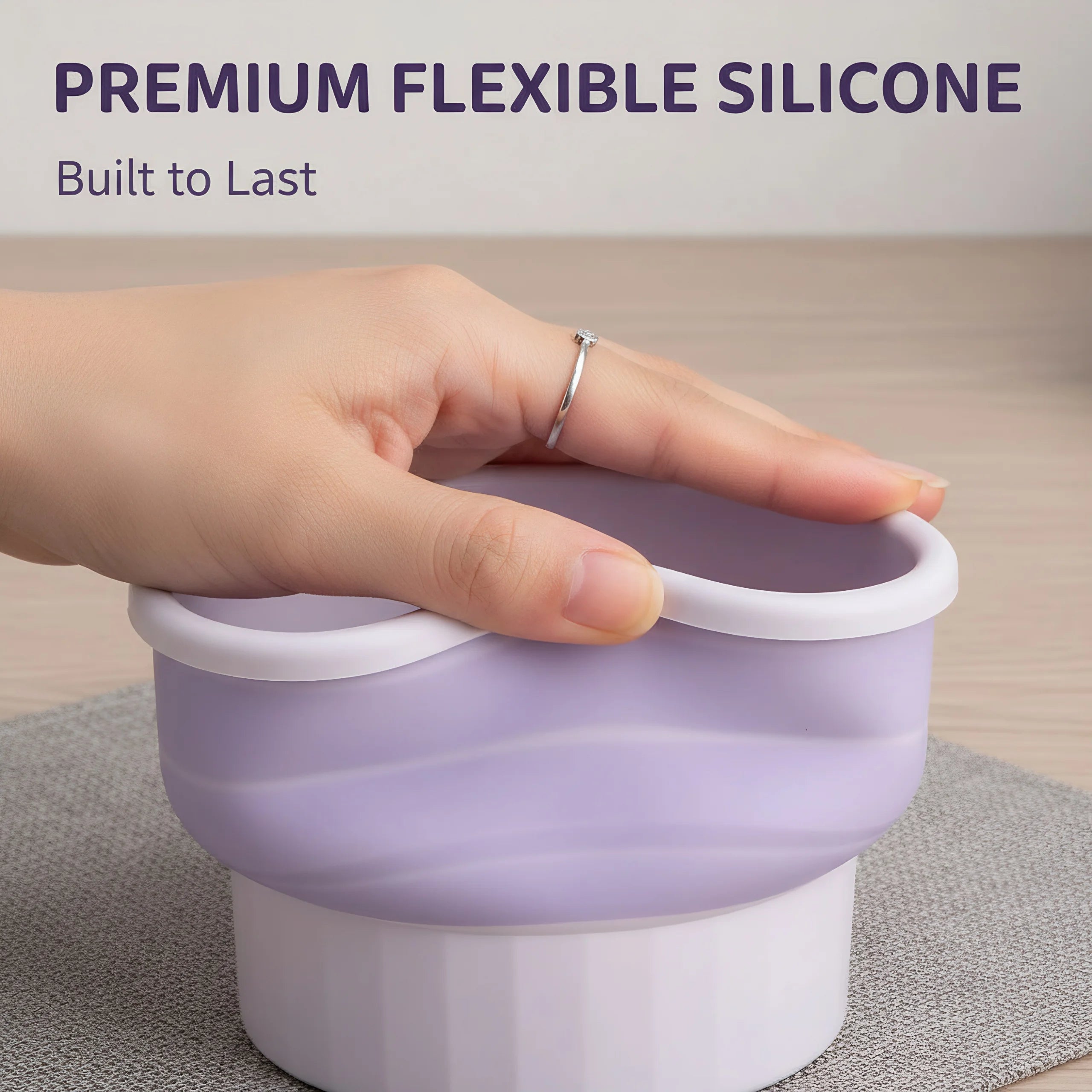 Makeup Brush Cleaner Box 14x14cm, Portable Silicone Cleaning Tool for Quick Drying, Travel Case