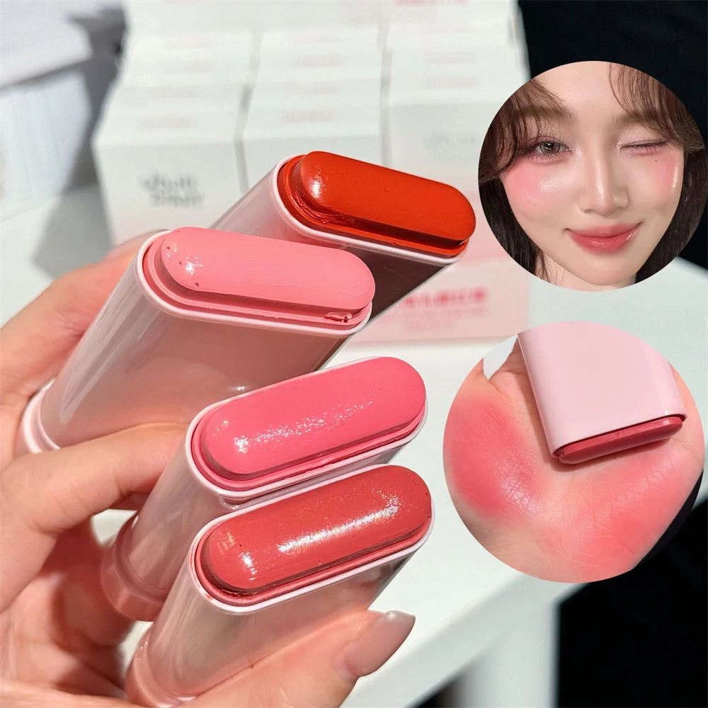 Monochrome Creamy Blush Makeup Multi Stick for Lip & Cheek Rouge Tint Moisturizer Pink Peach Cream Blusher Brightening Skin Tone