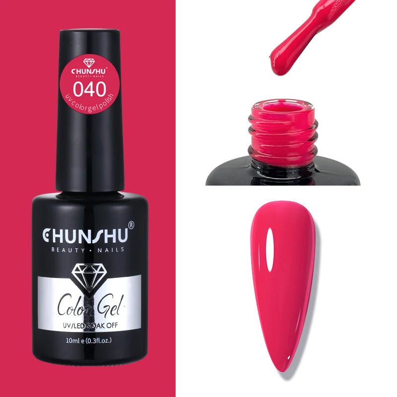 CHUNSHU 10ml Gel Nail Polish Soak Off Semi-Permanent Varnish Professional Salon UV LED Nails Art Gel No Smell All Seasons Colors