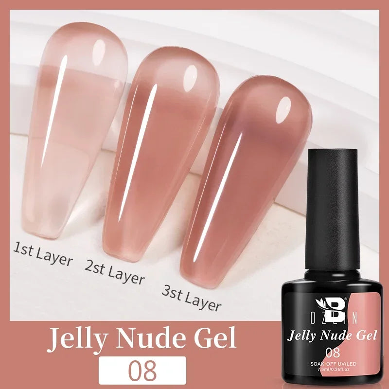 AWStorG  Fiber Rubber Base Gel For Nails UV Gel Polish Semi Permanent Repair Fix Crack Nail Rubber Base Gel Strengthener 15ml