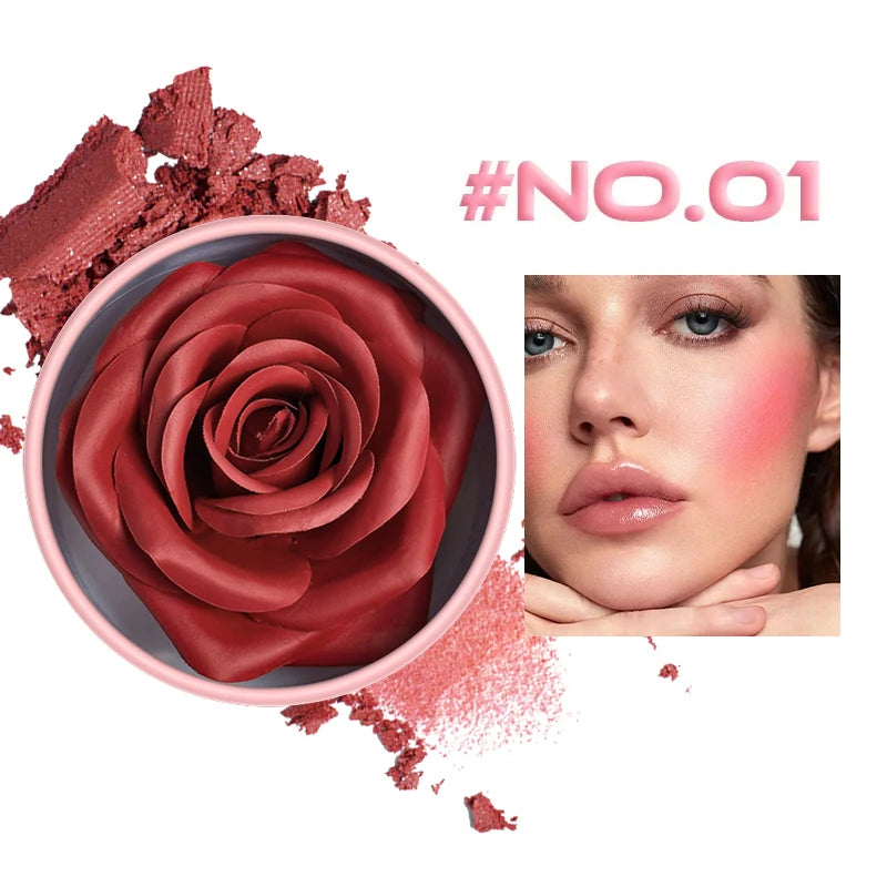 Single Color Matte Petal Blush Palette Highgloss Contouring Cream Contour Makeup Rouge for Women Beauty Cosmetics Makeup Palette