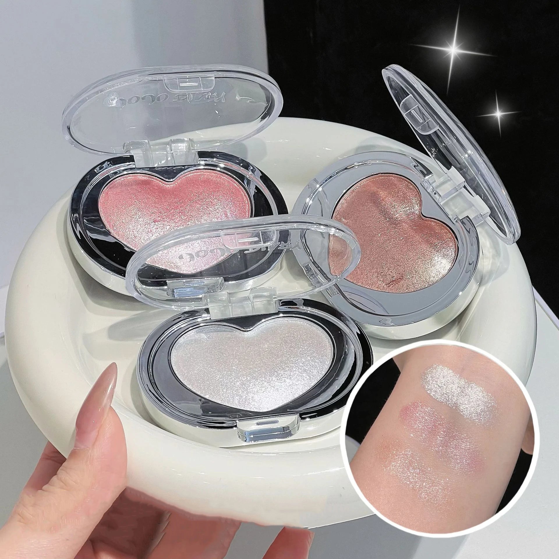 Pearlescent Diamond Highlighting Cream Champagne Gold Sparkle Full Body Shimmer Facial Contour Brightening Lasting Highlighter