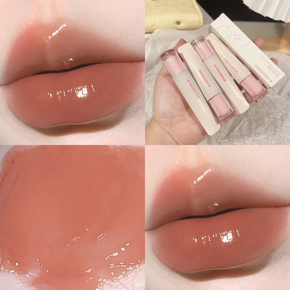 Jelly Mirror Transparent Lip Gloss Waterproof Moisturizing Non-stick Cup Long-lasting Lipstick Crystal-frozen Lips Glaze Makeup