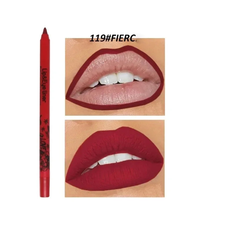 20 Color Matte Lip Liner Outline Lipstick Pen Long-lasting Waterproof Lip Tint Pencil Makeup Lip Contouring Pen Woman Cosmetic