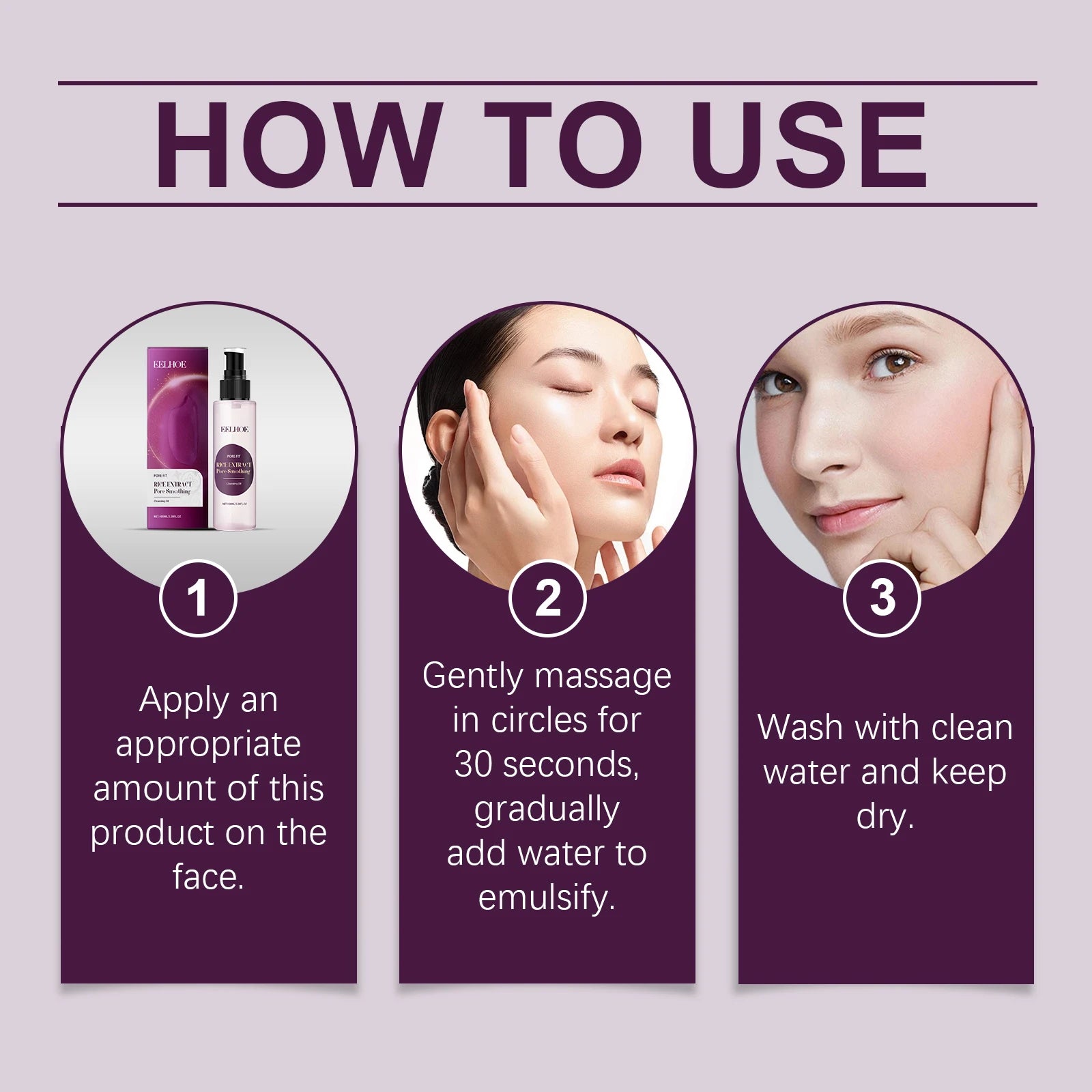 EELHOE Makeup Remover Oil Gentle On The Face Eyes Lips Easy To Emulsify Refreshing Clean Not Tight Moisturize Skin Remains Soft