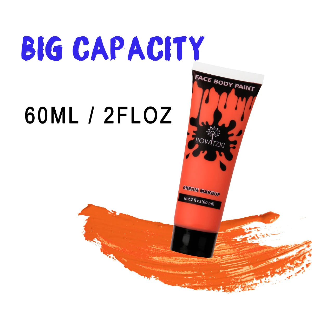 Bowitzki Face and Body Paint 2oz Cream Makeup 60ml Water Based Face Painting Special Effects For Adults Children Kids Halloween