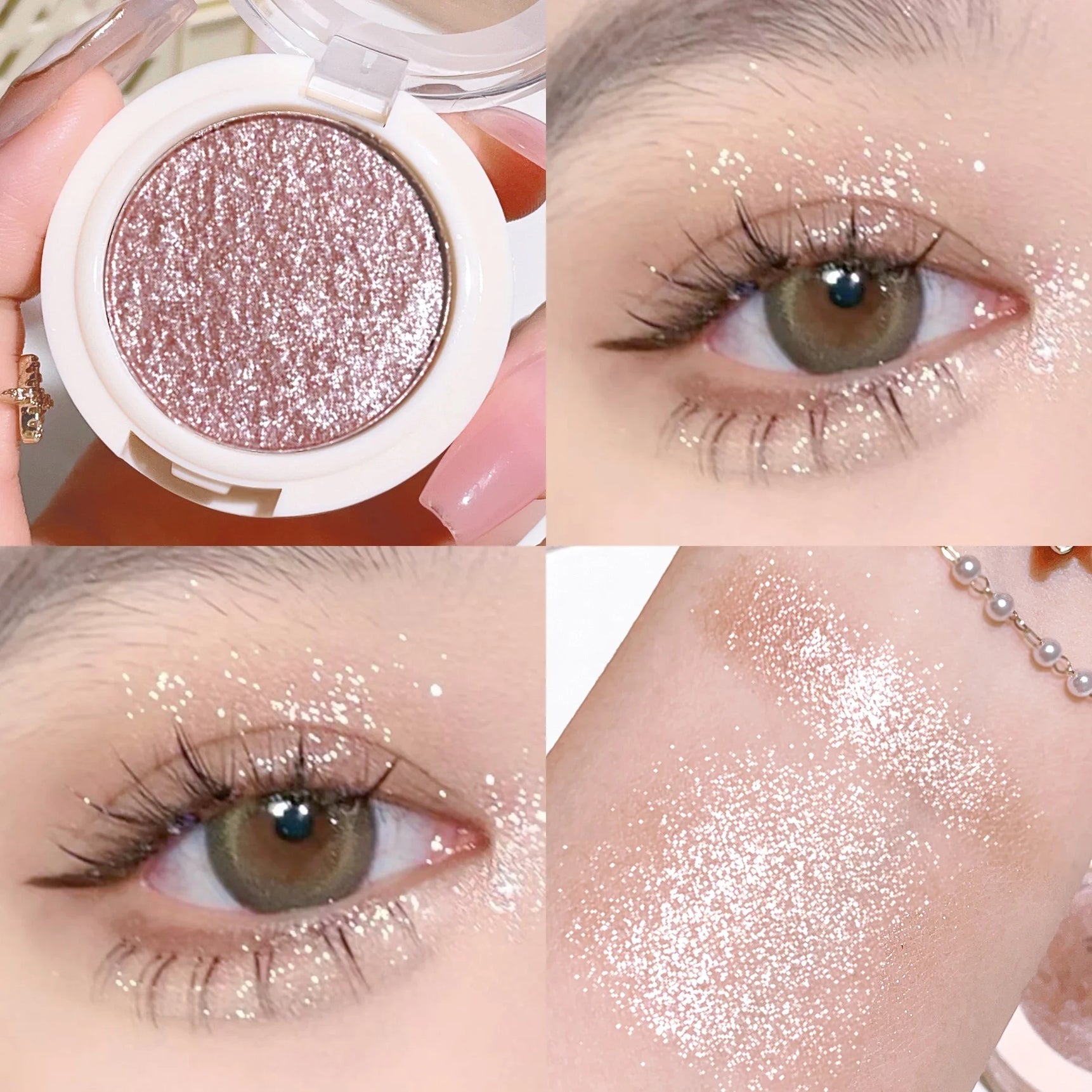 Single-Color Eyeshadow – Matte & Shimmer, High-Pigment, Brightening, Waterproof, Long-Lasting, Soft & Natural Glow Makeup