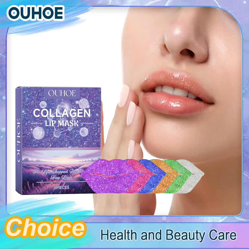 Collagen Lip Patches Mask Hydrating Firming Nourish Smooth Plumper Brighten Repair Moisturizing Lips Gel Pads Skin Care Products