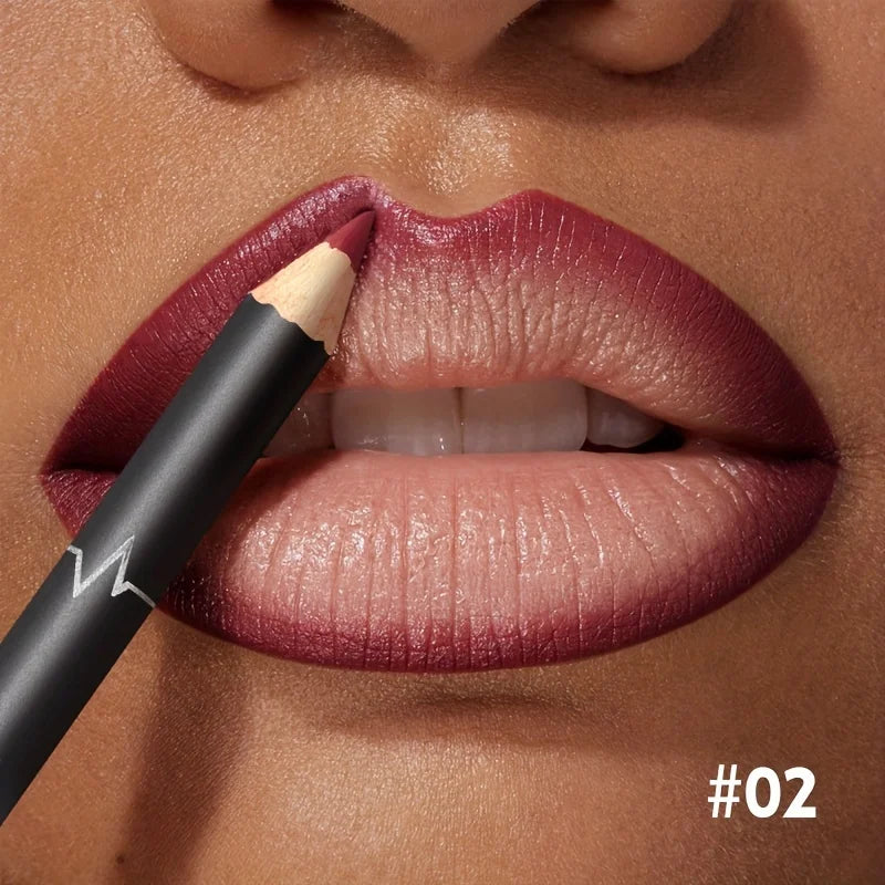 Waterproof Matte Lipliner Pencil Red Contour Tint Lipstick Long Lasting Non-stick Moisturizing Lips Makeup