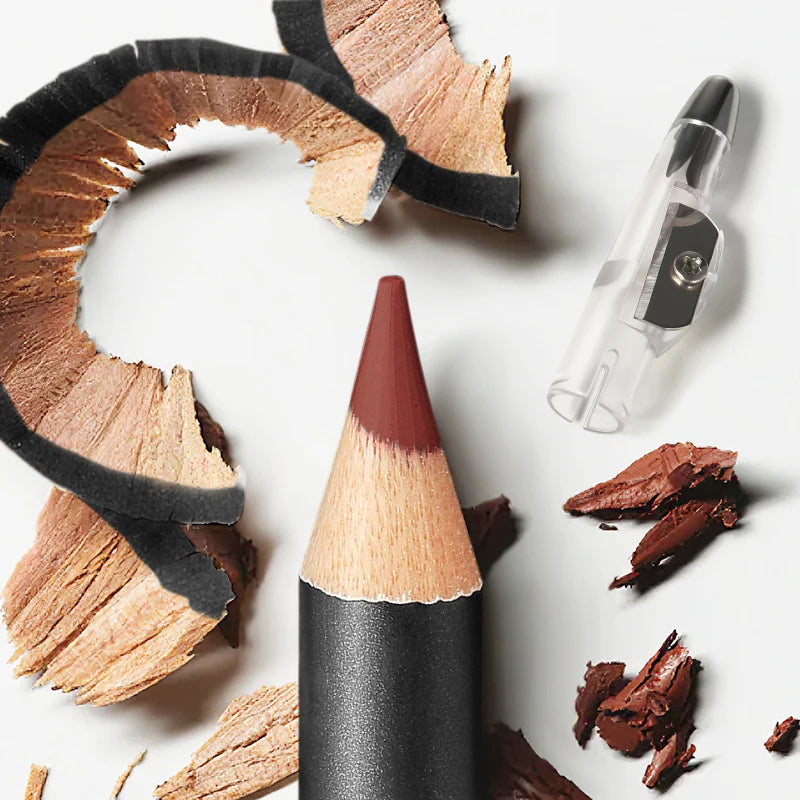 Waterproof Matte Lipliner Pencil Red Contour Tint Lipstick Long Lasting Non-stick Moisturizing Lips Makeup