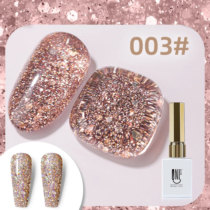 15ml Super Reflective Flash Disco Nail Gel Polish Relective Glitter Semi Permanent Nail Art Varnish For Manicures