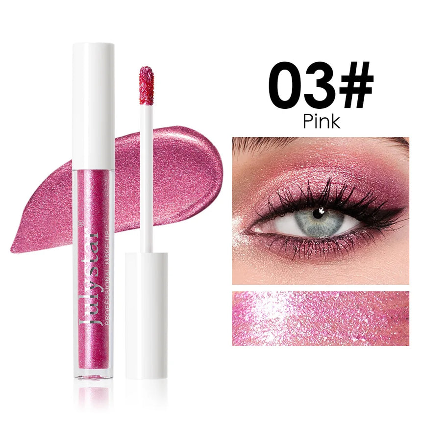 Waterproof Liquid Eyeshadow Metallic Gold Eye Shadow Stick Lasting Pearlescent 10 Colors Smoky Black Glitter Eye Highlighter Pen