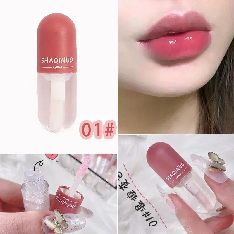 Ice Mountain Lip Gloss Honey Lip Oil Crystal Jelly Lip Glaze Moisturizing Transparent Waterproof Liquid Lips Makeup Cosmetics