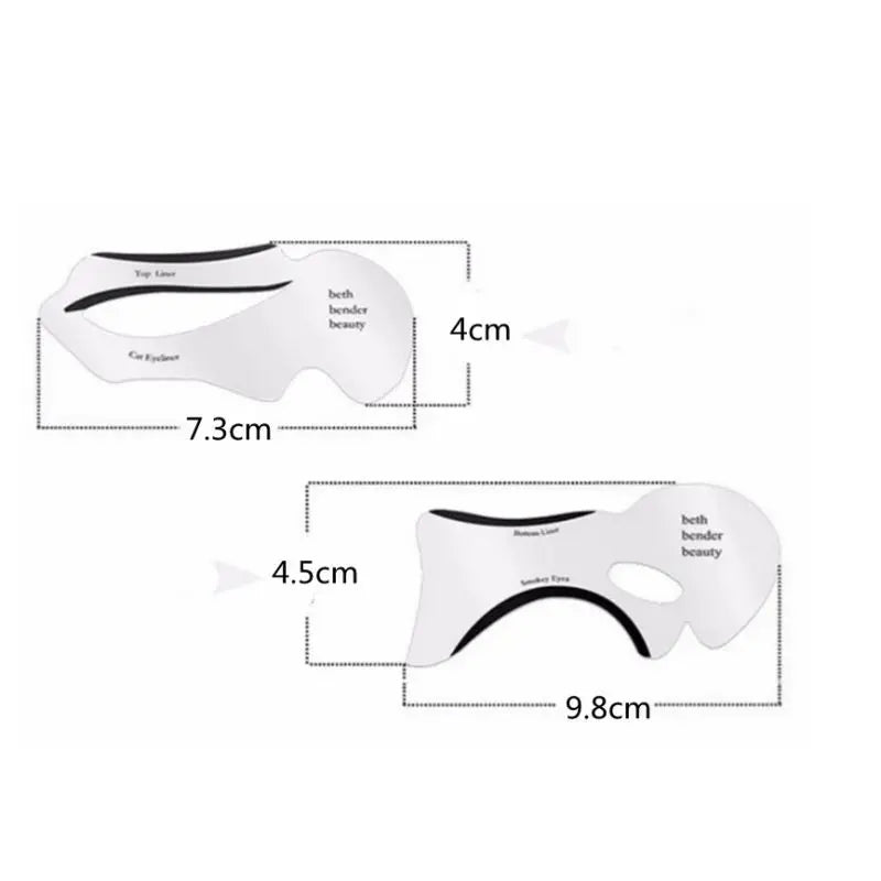 10pcs Multi-Functional Eyeliner Stencil Easy-to-Clean Material & Carry & Apply, Makeup Essentials|Perfect for Beginners & Pros