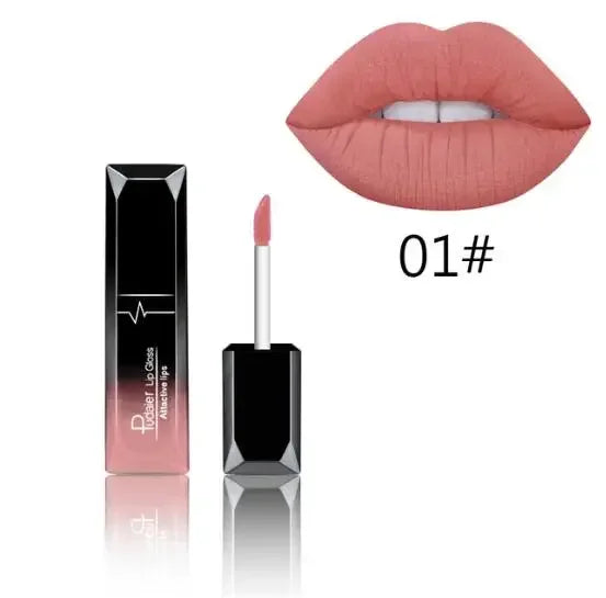 Matte Lips Makeup Waterproof lipgloss  Velvet liquid matte lipstick Long Lasting  Nude Lip Gloss Cosmetics P1201#