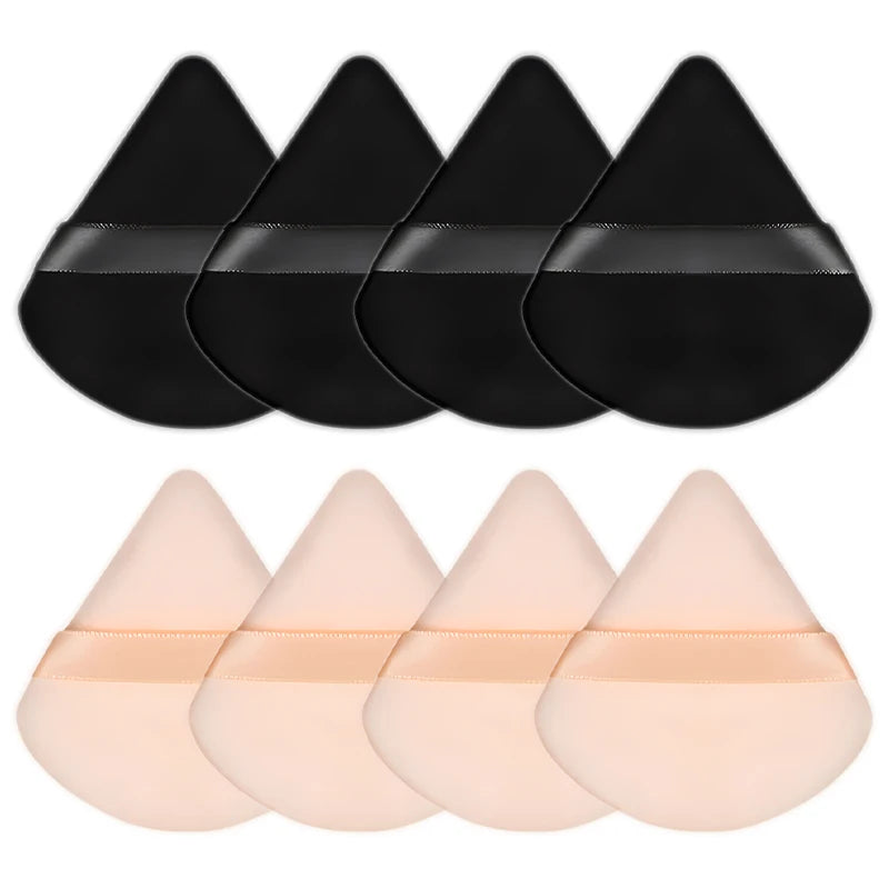 1/8Pcs Triangle Velvet Cosmetic Puff Make Up Loose Powder Application Sponges Face Contour Shadow Foundation Setting Makeup Puff