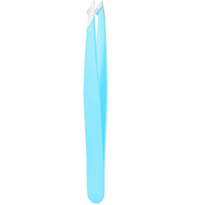 Stainless Steel Black Eyebrow Tweezer with Slant and Flat Point Beauty Tools for Eyelash Tweezer & Ingrown Hair Removal