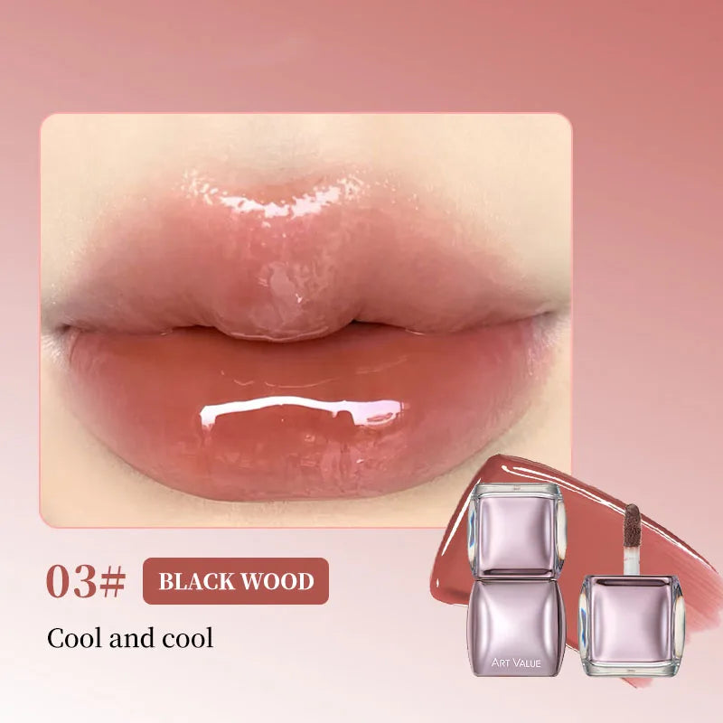Transparent powder gloss lip gloss mirror moisturizing,long-lasting waterproof,easy to apply,anti smudging,natural makeup effect