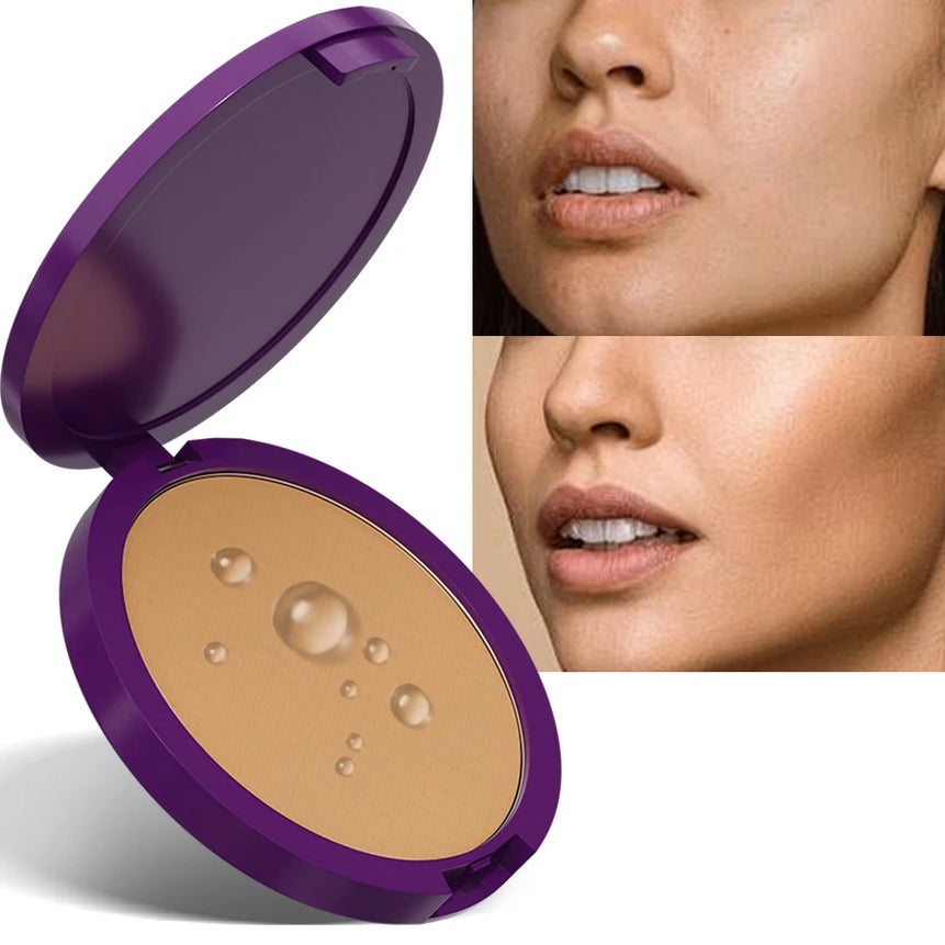 5 Colors Matte Full Natural Coverage Pressed Powder Oil Control Weightless Finishing Powder Foundation Makeup Concealer Cosmetic