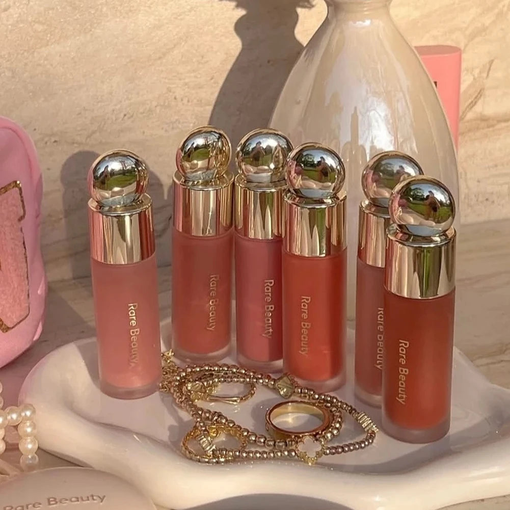 11 Color Matte Liquid Powder Blusher, Lip and Cheek Dual-Use Powder Blusher, Low Saturation, Natural Moisturizing Facial Makeup