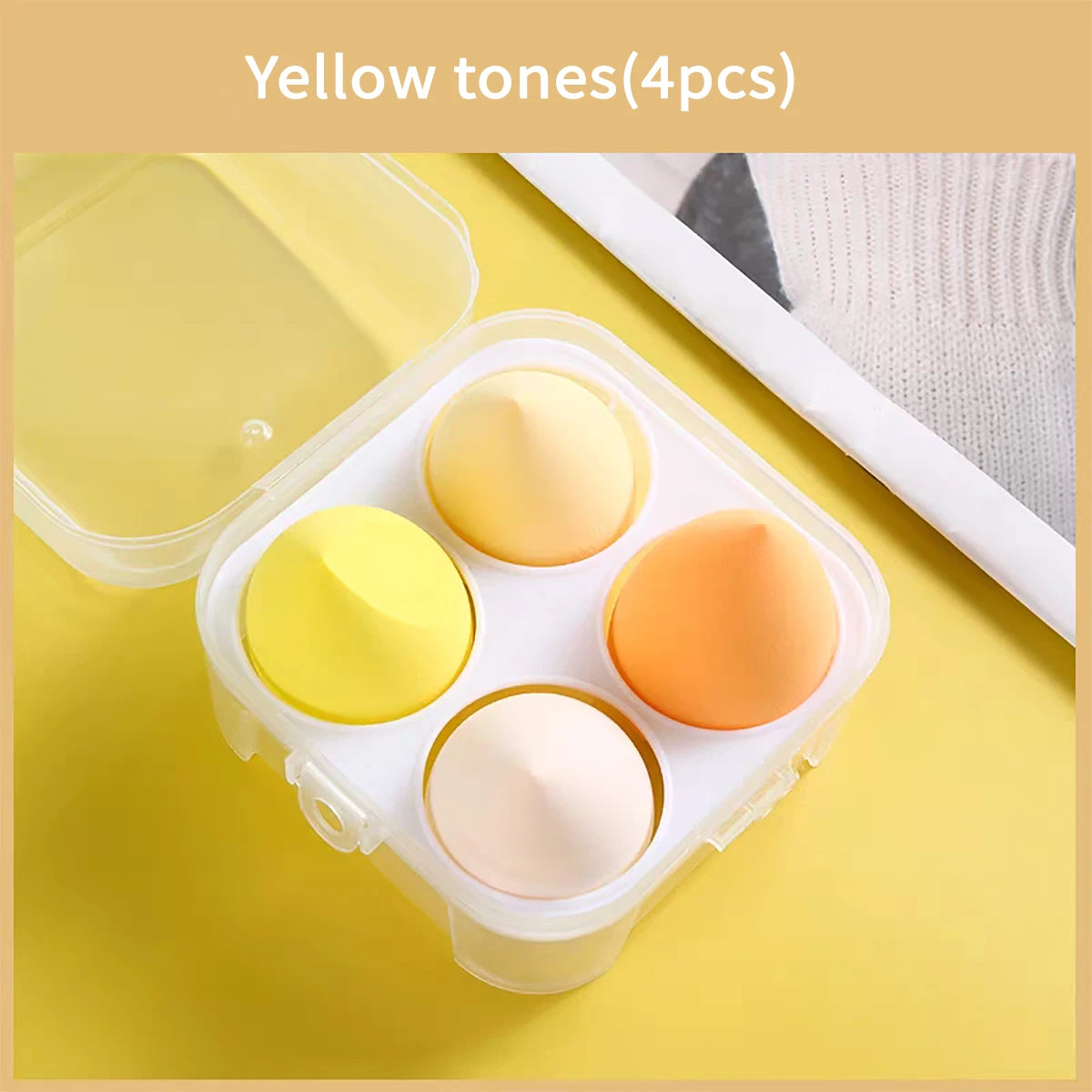 4pcs Makeup Sponge Set | Soft Latex-Free Foundation & Powder Puff | Flawless Blending, Skin-Friendly, Washable