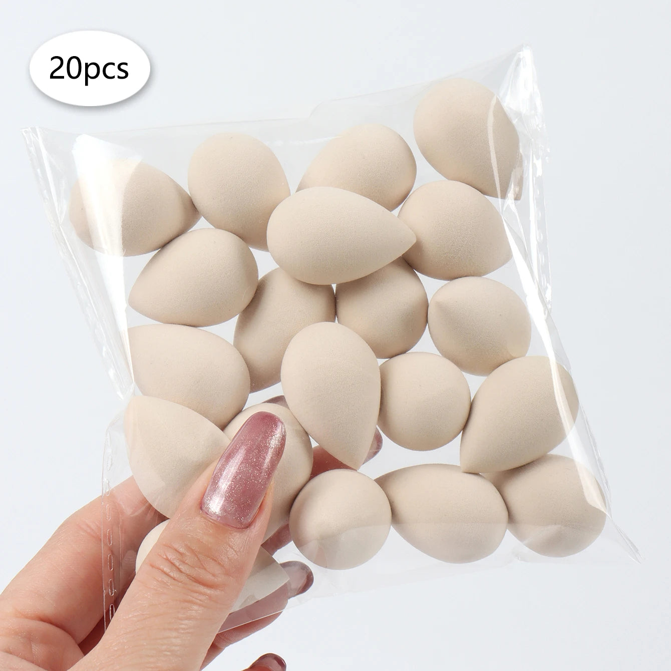 20 件装 Mini Finger Puff Beauty Cosmetic Foundation Cosmetic Sponge Makeup Blender Suitable for Cream & Powder Concealer