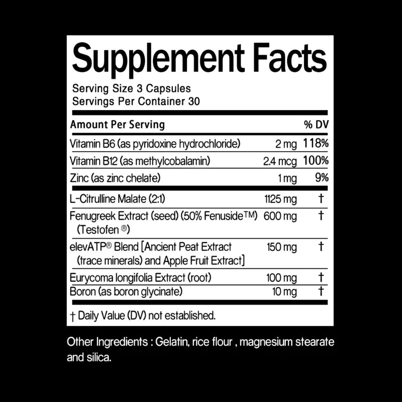 TOTAL-T - Improve Muscle Strength & Growth, Testosterone Booster Supplement for Men - 90 Capsules