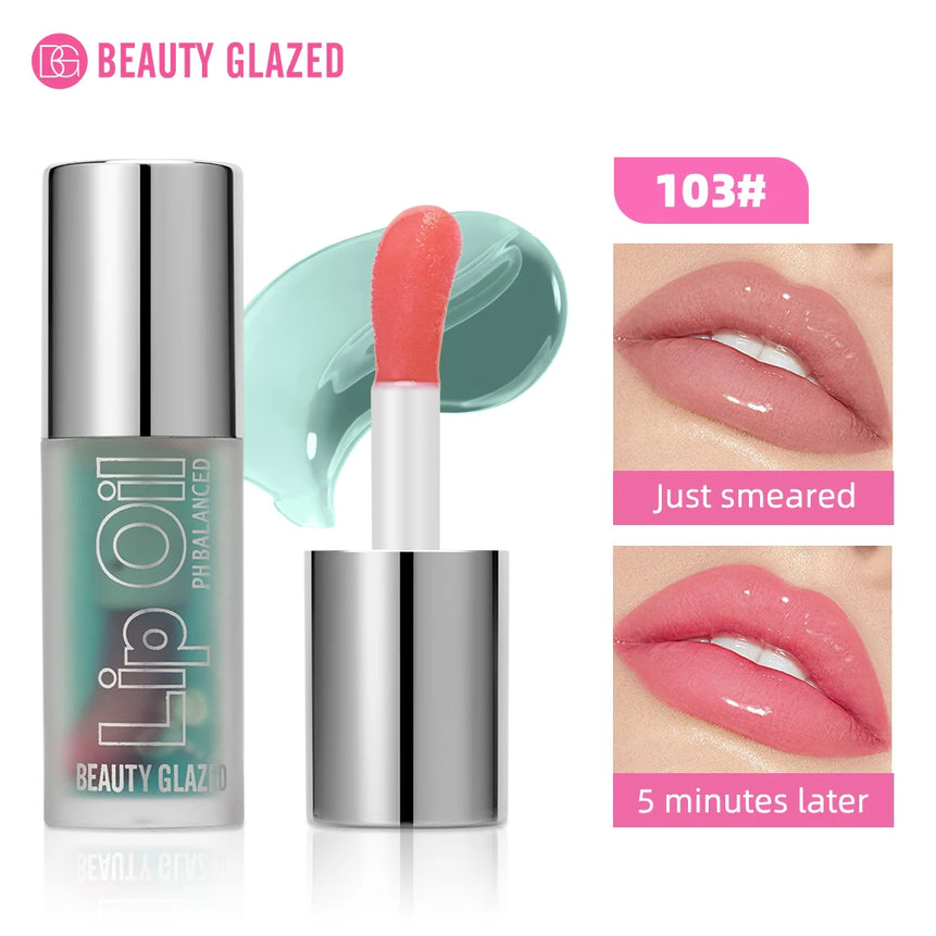 Beauty Glazed Temperature Color Changing Lipgloss Moisturizer Long-lasting Liquid Lipstick Lip Plumper Gloss Makeup For Women