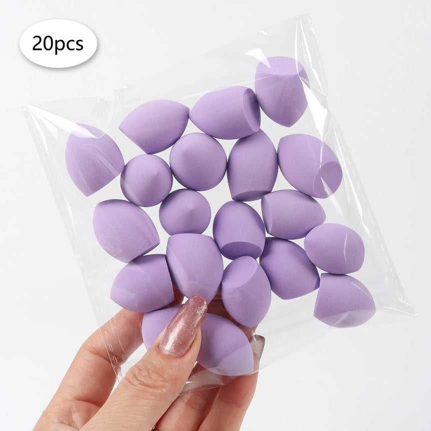 20 件装 Mini Finger Puff Beauty Cosmetic Foundation Cosmetic Sponge Makeup Blender Suitable for Cream & Powder Concealer