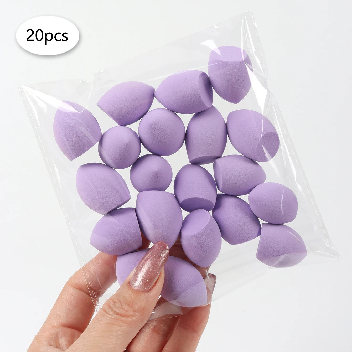 20 件装 Mini Finger Puff Beauty Cosmetic Foundation Cosmetic Sponge Makeup Blender Suitable for Cream & Powder Concealer