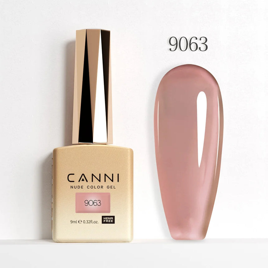 9ml CANNI HEMA/TPO FREE Nude Pink Color Nail Gel Polish Full Coverage Semi Permanent Long Wear Top Coat Venalisa Gel Varnish