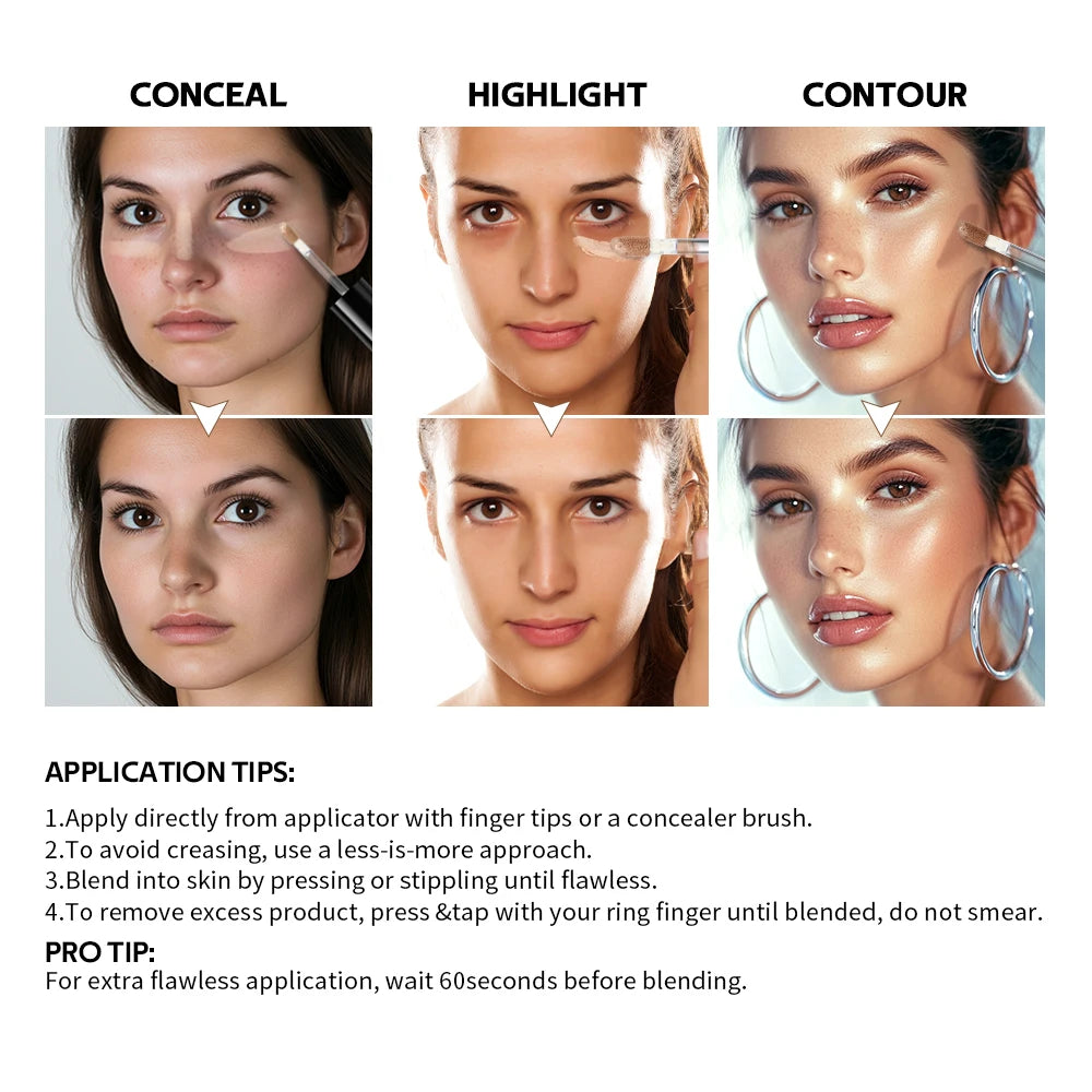 Waterproof Liquid Matte High Coverage Oil Control Circles Foundation Makeup Cosmetics