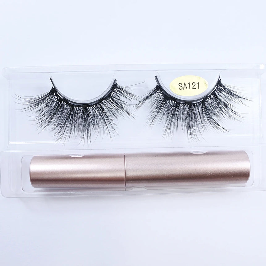 REDSIREN Natural Magnetic Lashes Makeup 1/5Pairs Reusable Magnetic False Eyelashes and Eyeliner Kit