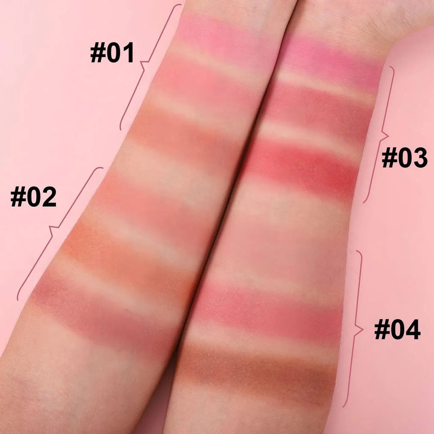 3-in-1 Matte Cream Blush Set, Waterproof Long-Lasting Cheek Color, Blendable Buildable Formula for Natural Matte Finish