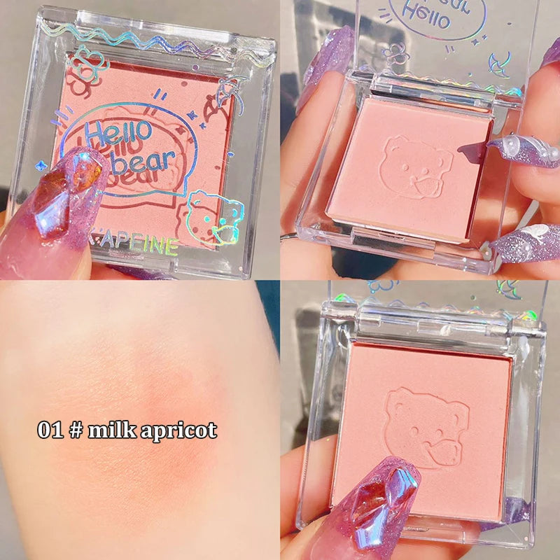 Monochrome Blush Palette Rose Hawthorn Cheek Tint Blusher Powder Natural Face Makeup Matte Peach Rouge Contour Shadow Palette