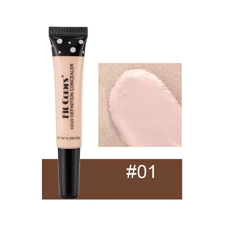 Full Cover Liquid Concealer 8 Color Air-permeable Natural Brightening Makeup Eye Dark Circles Cream Cosmetic
