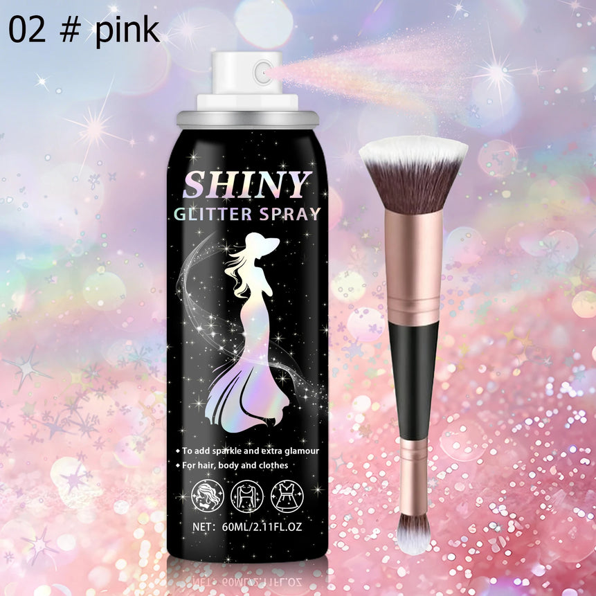 2025 New Holographic Body Glitter Spray for Hair Clothing Quick Drying  Long Lasting Shimmer Christmas Decorative Accessories