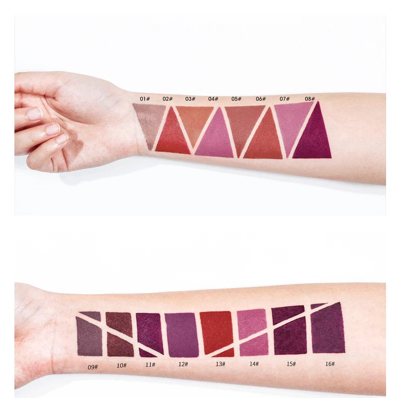 2 in 1 Lipstick and Lip Liner Pen, Matte Waterproof Long Lasting Lip Makeup Tool, Non-Fading Smooth Velvet Finish