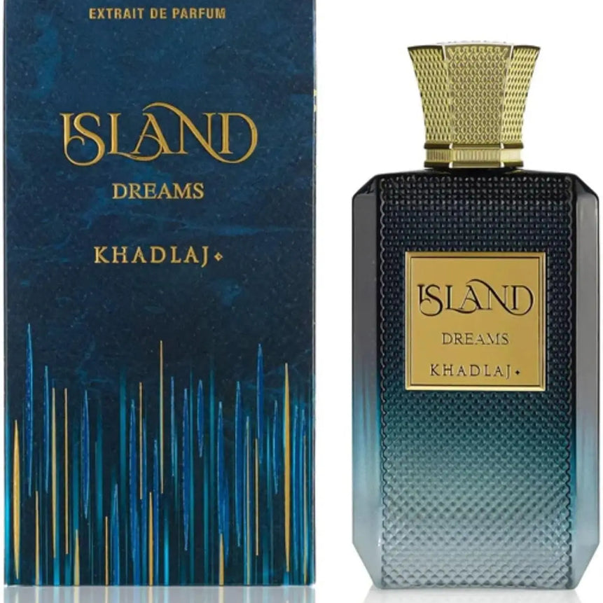 Khadlaj Island Dreams – Fruity, Floral, Woody, Musky – Extrait de Parfum Long-Lasting Fragrance for Unisex, 3.4 Ounce