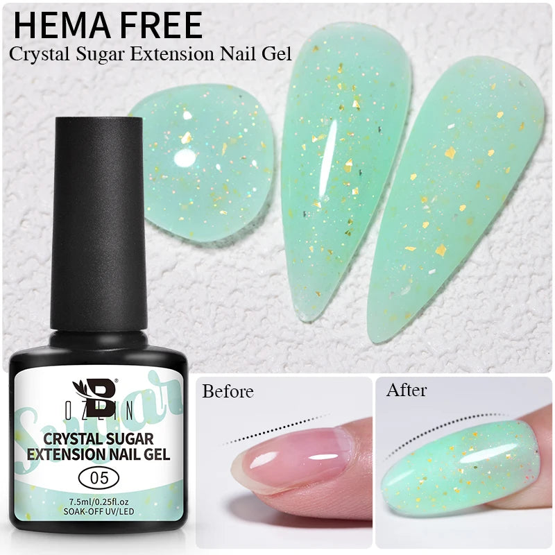 AWStorG  Fiber Rubber Base Gel For Nails UV Gel Polish Semi Permanent Repair Fix Crack Nail Rubber Base Gel Strengthener 15ml