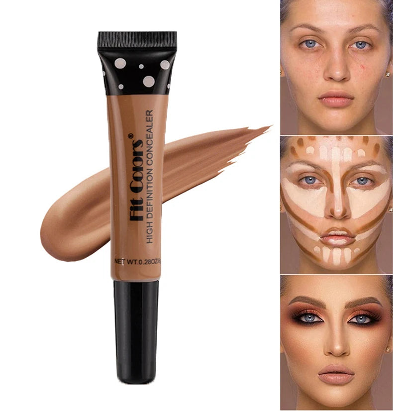 Full Cover Liquid Concealer 8 Color Air-permeable Natural Brightening Makeup Eye Dark Circles Cream Cosmetic