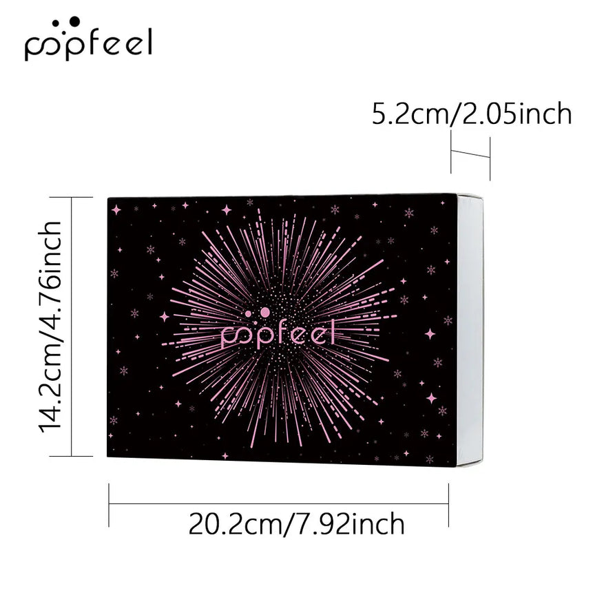 POPFEEL Christmas Makeup Set Gift Box - Includes Eyeshadow, Concealer, Powder - Perfect Cosmetics Set Gift for Special Occasions