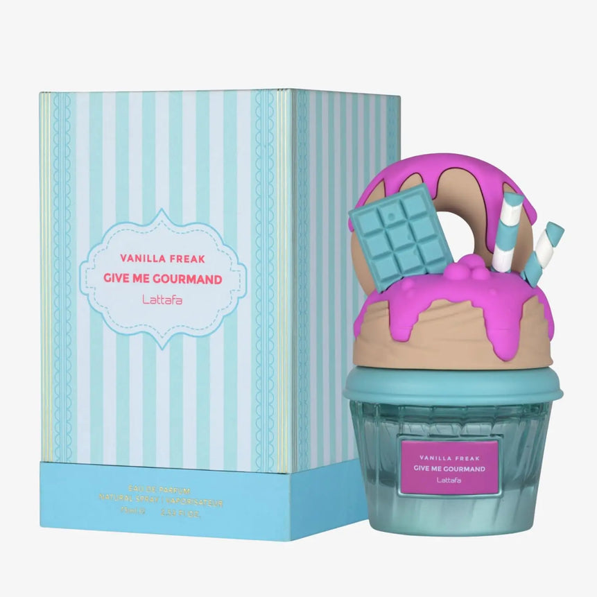 Lattafa Vanilla Freak Eau de Parfum, Give me Gourmand Collection, Unisex, Spray Form, 75ml, Vanilla Caramel Scent, Woody Notes,
