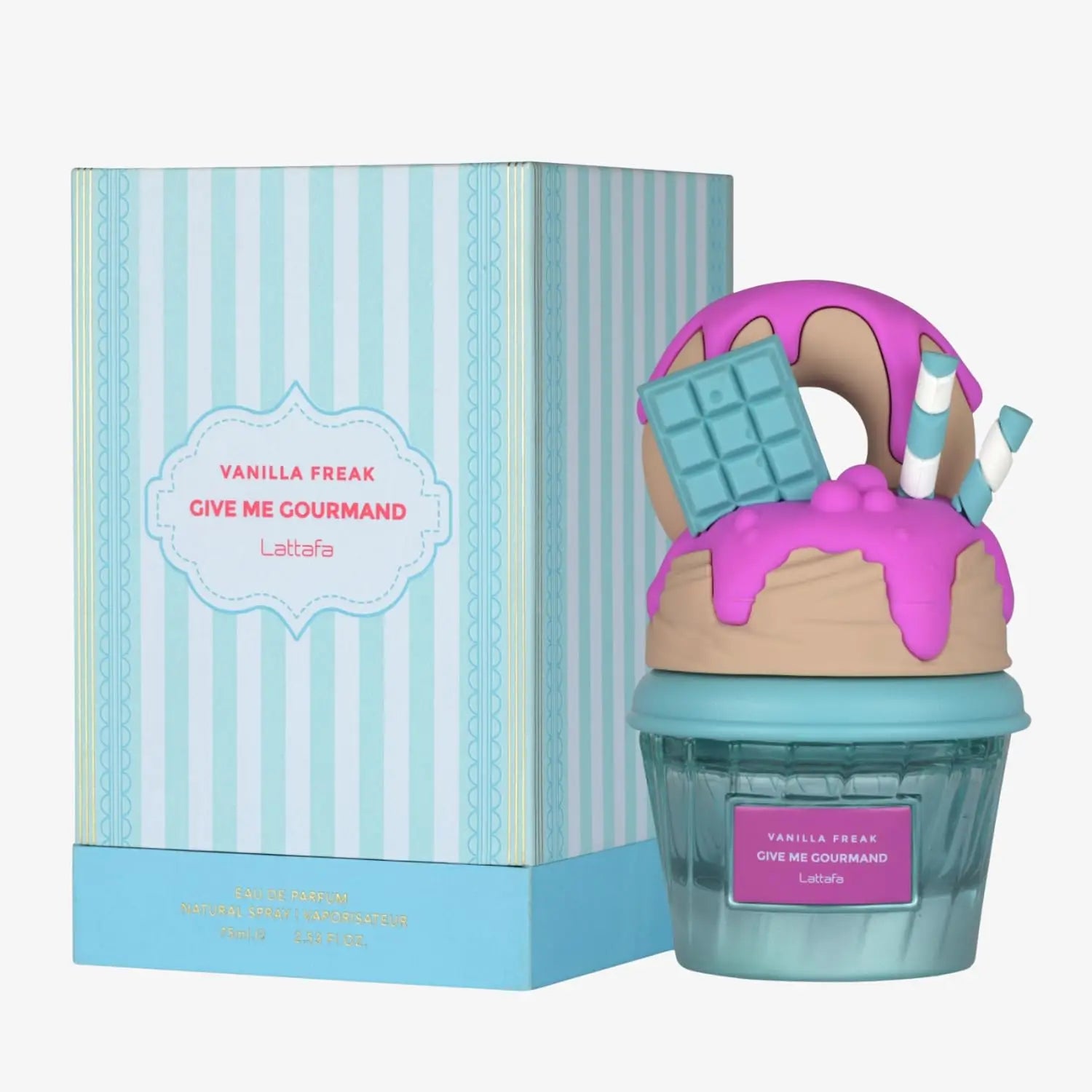 Lattafa Vanilla Freak Eau de Parfum, Give me Gourmand Collection, Unisex, Spray Form, 75ml, Vanilla Caramel Scent, Woody Notes,