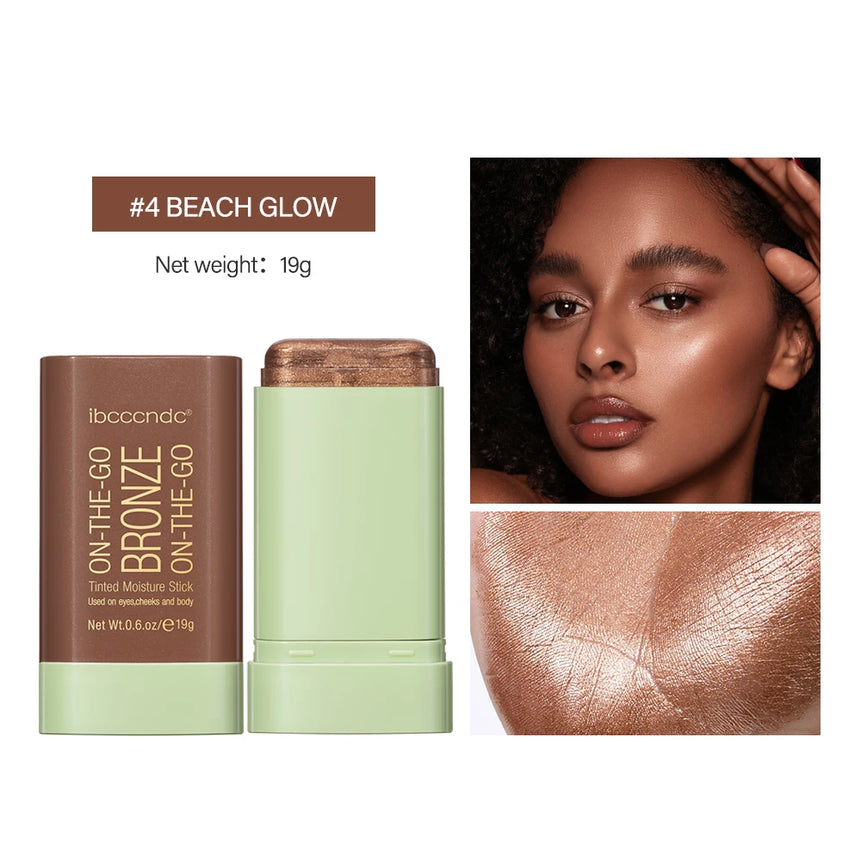 Lakerain Functional Blush Stick Face Makeup Waterproof Easy Color Rouge Blusher Cream High Color Rendering Brightening Skin Tone