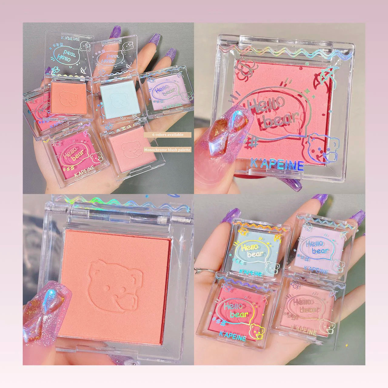 Monochrome Blush Palette Rose Hawthorn Cheek Tint Blusher Powder Natural Face Makeup Matte Peach Rouge Contour Shadow Palette