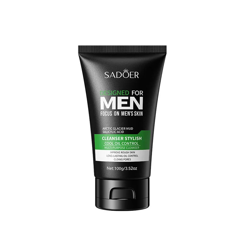 Deep Cleansing Facial Cleanser for Men Oil Control & Moisturizing Blackhead Removal & Pore Minimizer Acne Scar Care & Gentle